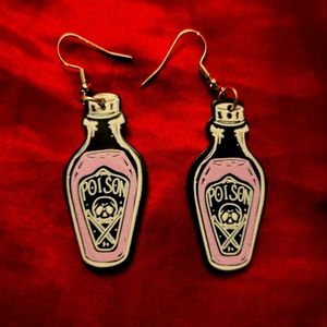 Poison bottle ☠️ fashion earrings